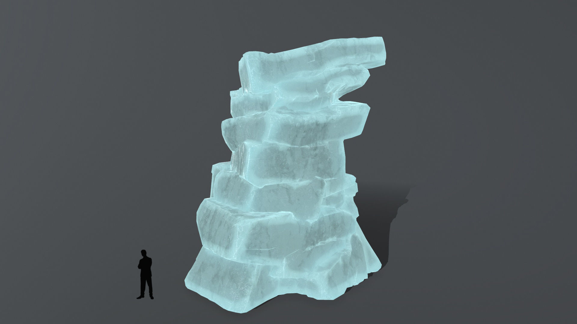 ice rocks Low-poly 3D model_6