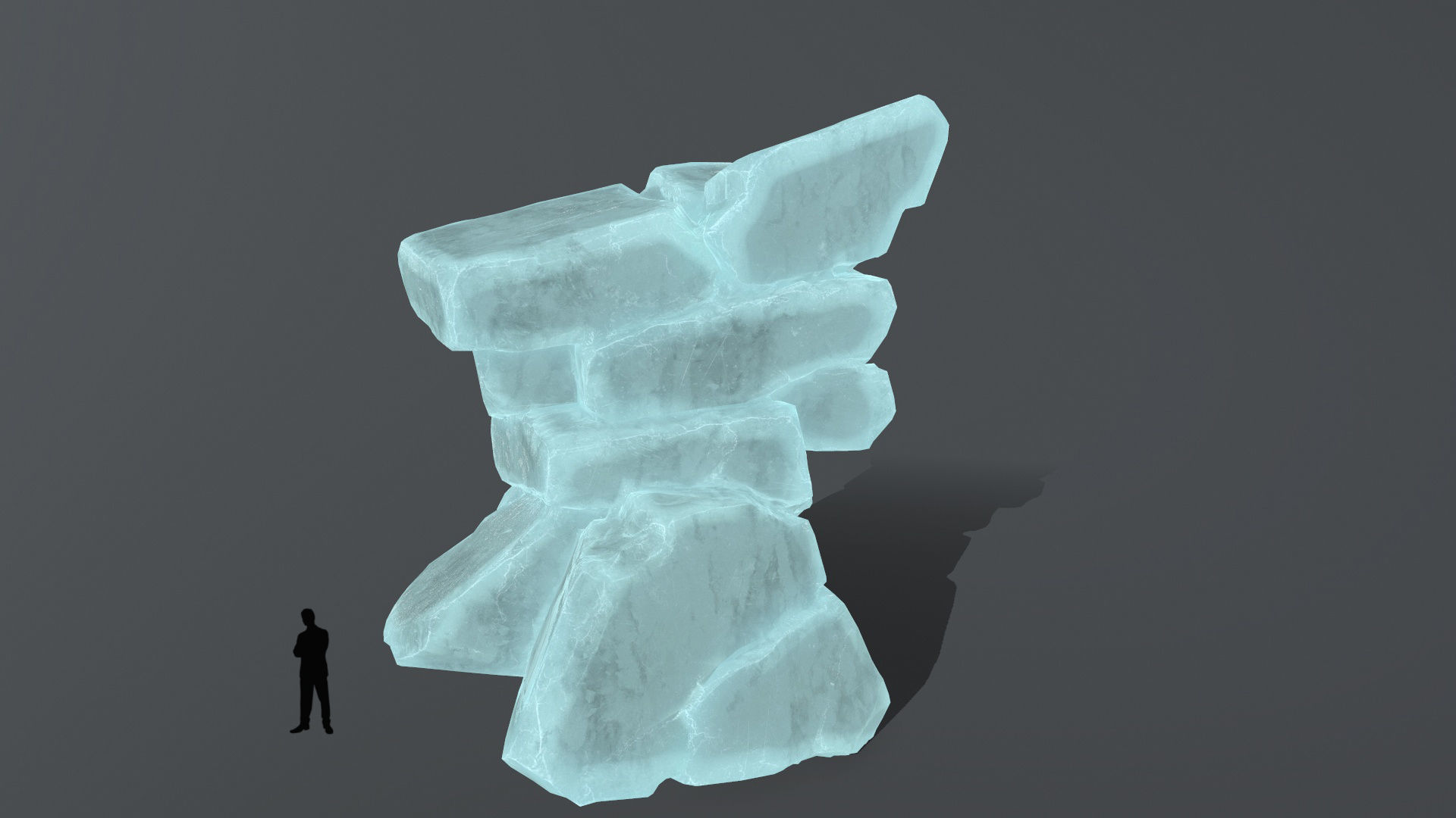 ice rocks Low-poly 3D model_8