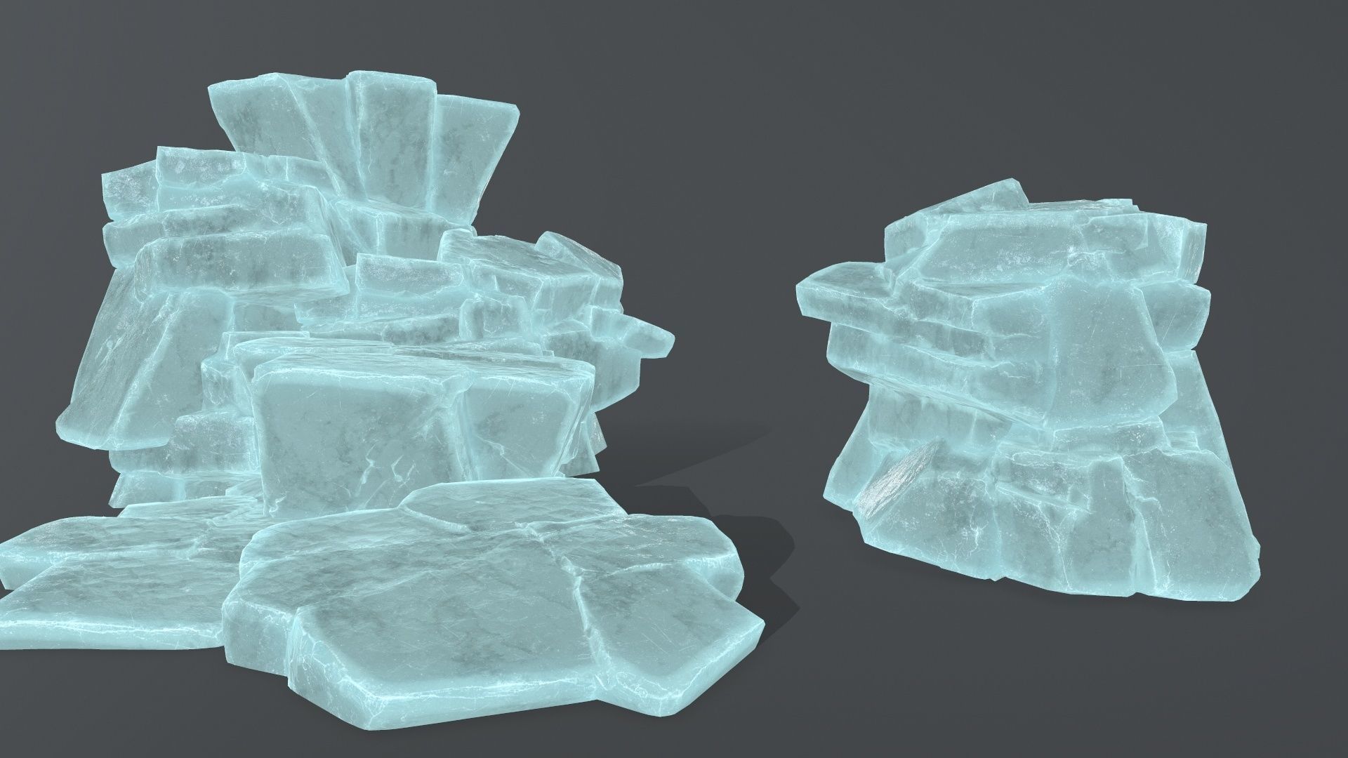 ice rocks Low-poly 3D model_16