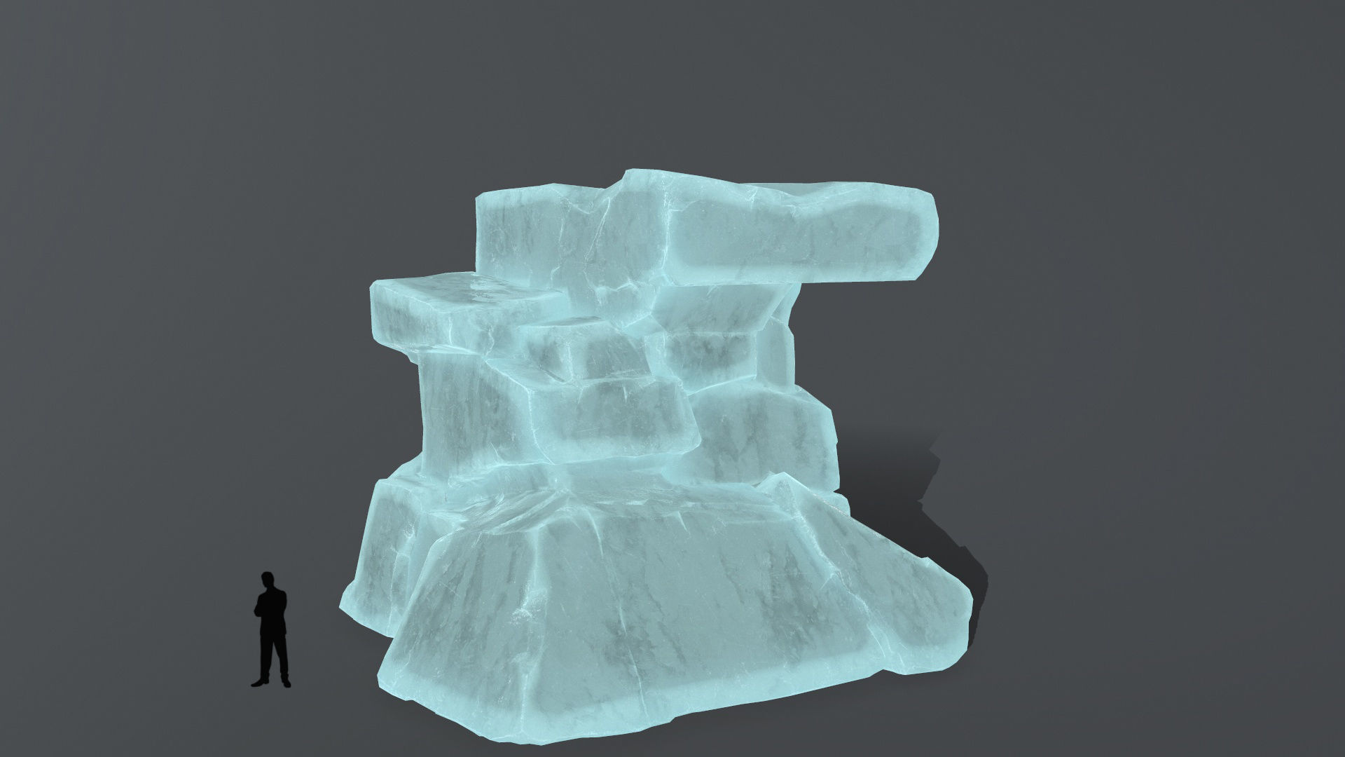 ice rocks Low-poly 3D model_7