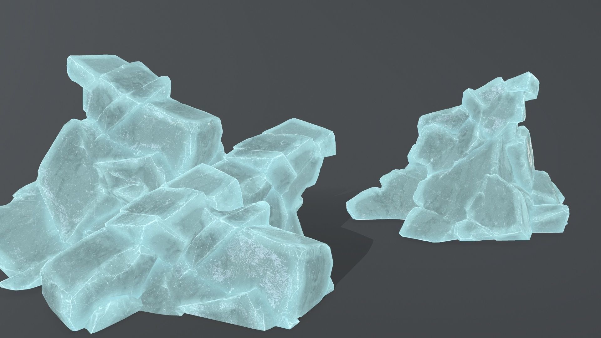 ice rocks Low-poly 3D model_19