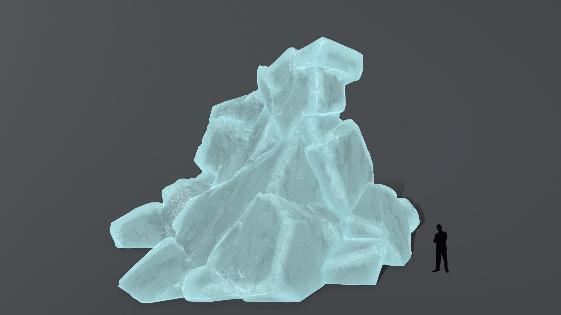 ice rocks Low-poly 3D model_3