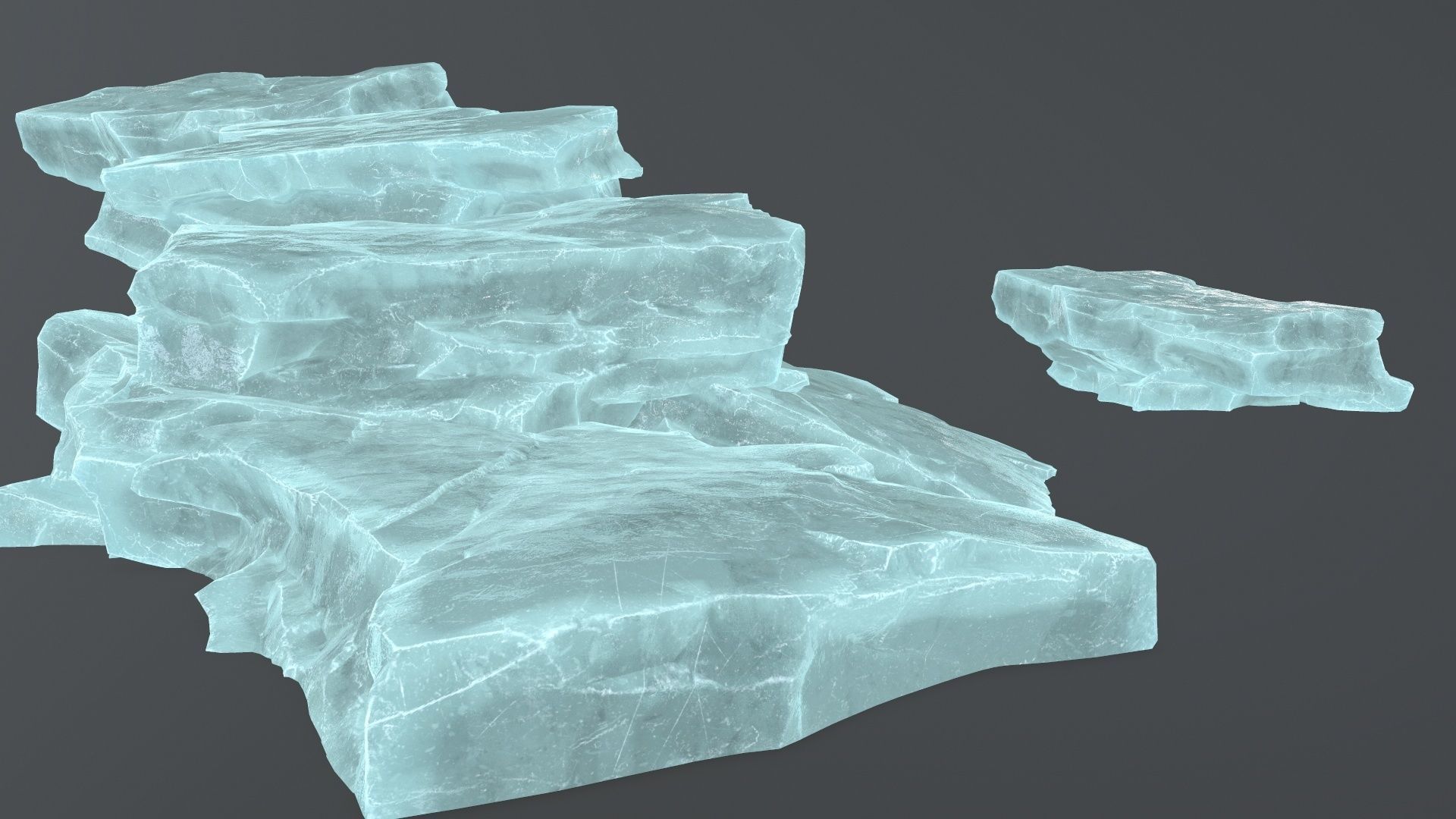ice rocks Low-poly 3D model_21