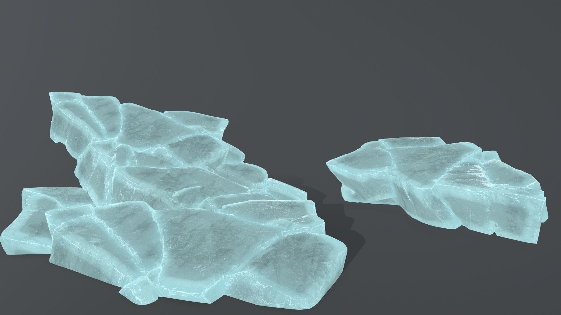 ice rocks Low-poly 3D model_20