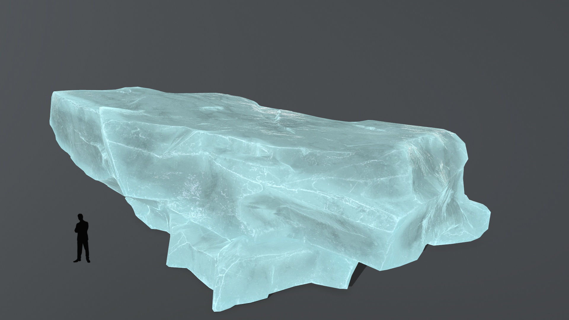 ice rocks Low-poly 3D model_2