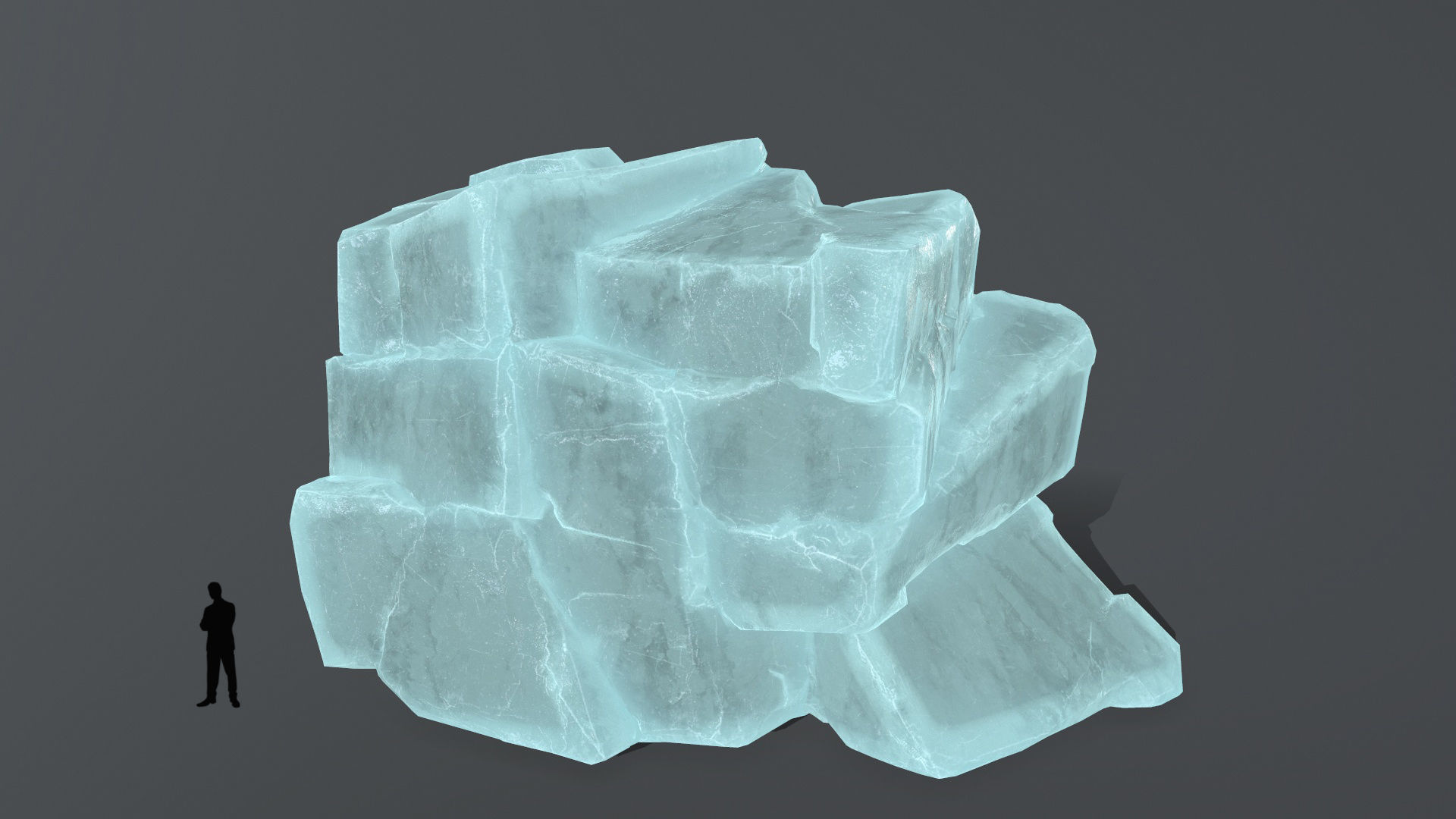 ice rocks Low-poly 3D model_4