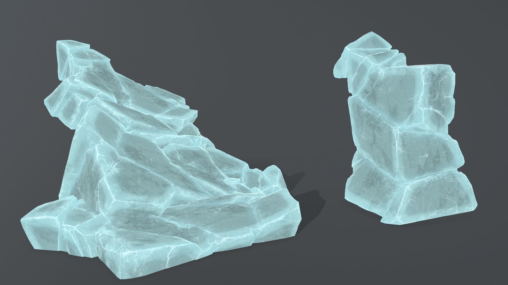 ice rocks Low-poly 3D model_18