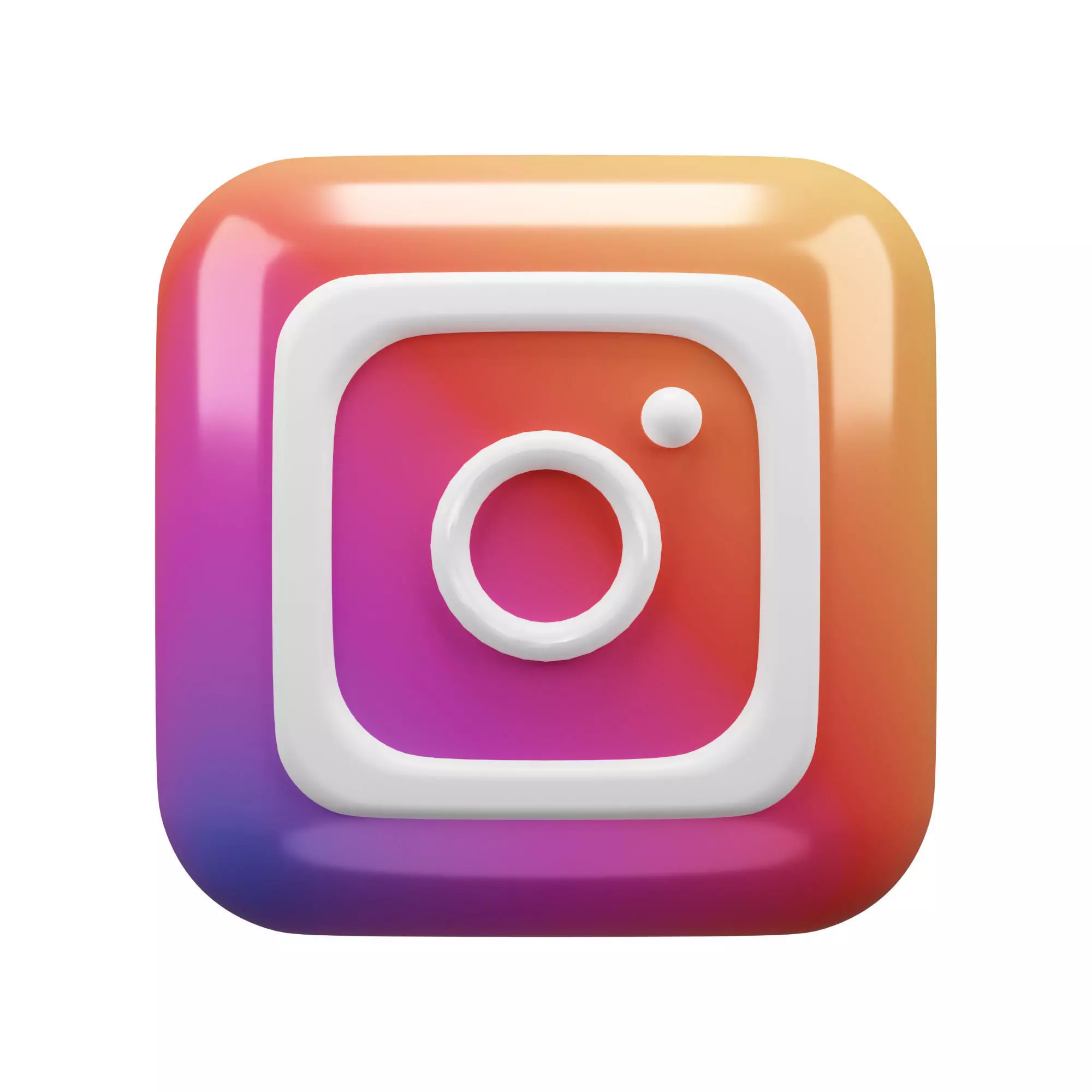 Instagram Icon Low-poly 3D model_0