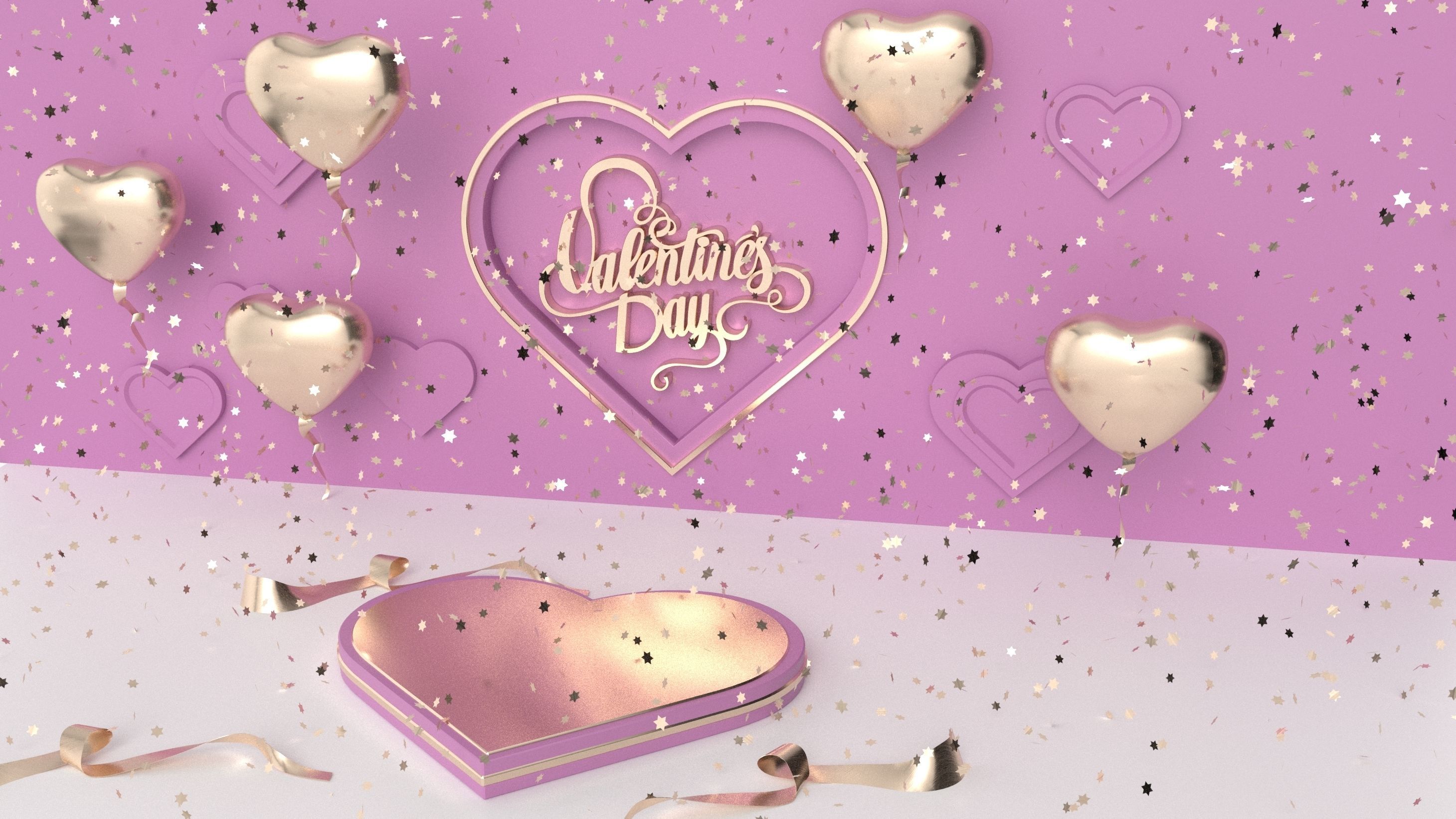 Valentines day  3D model_4
