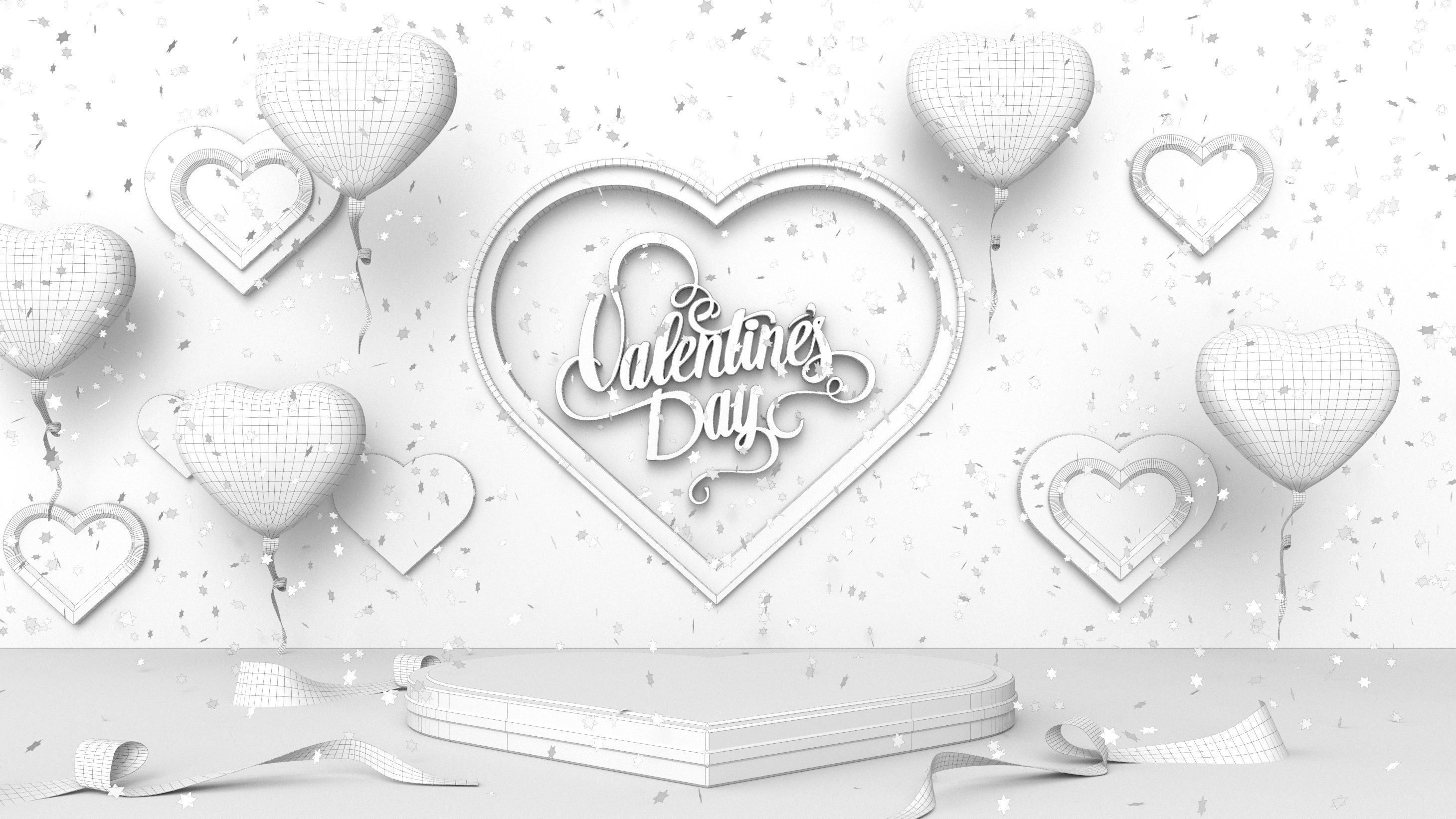 Valentines day  3D model_1
