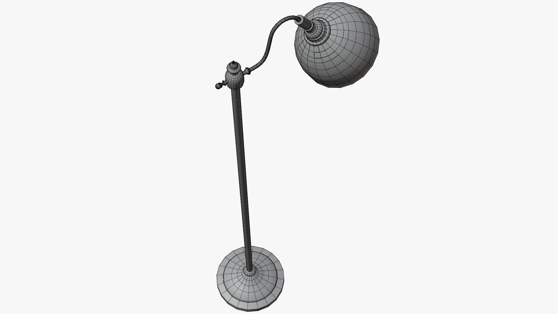 Floor Lamp Low-poly 3D model_9