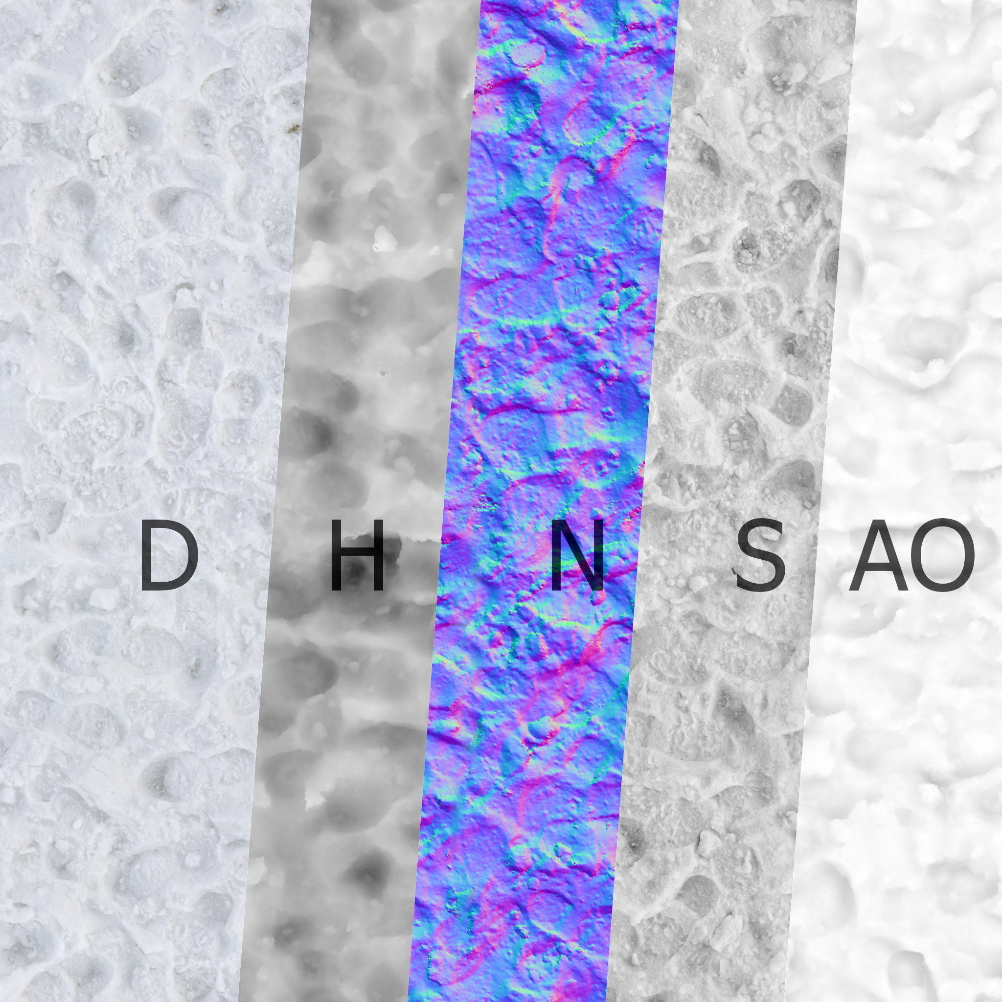 4k seamless snow square material 01 Low-poly 3D model_7