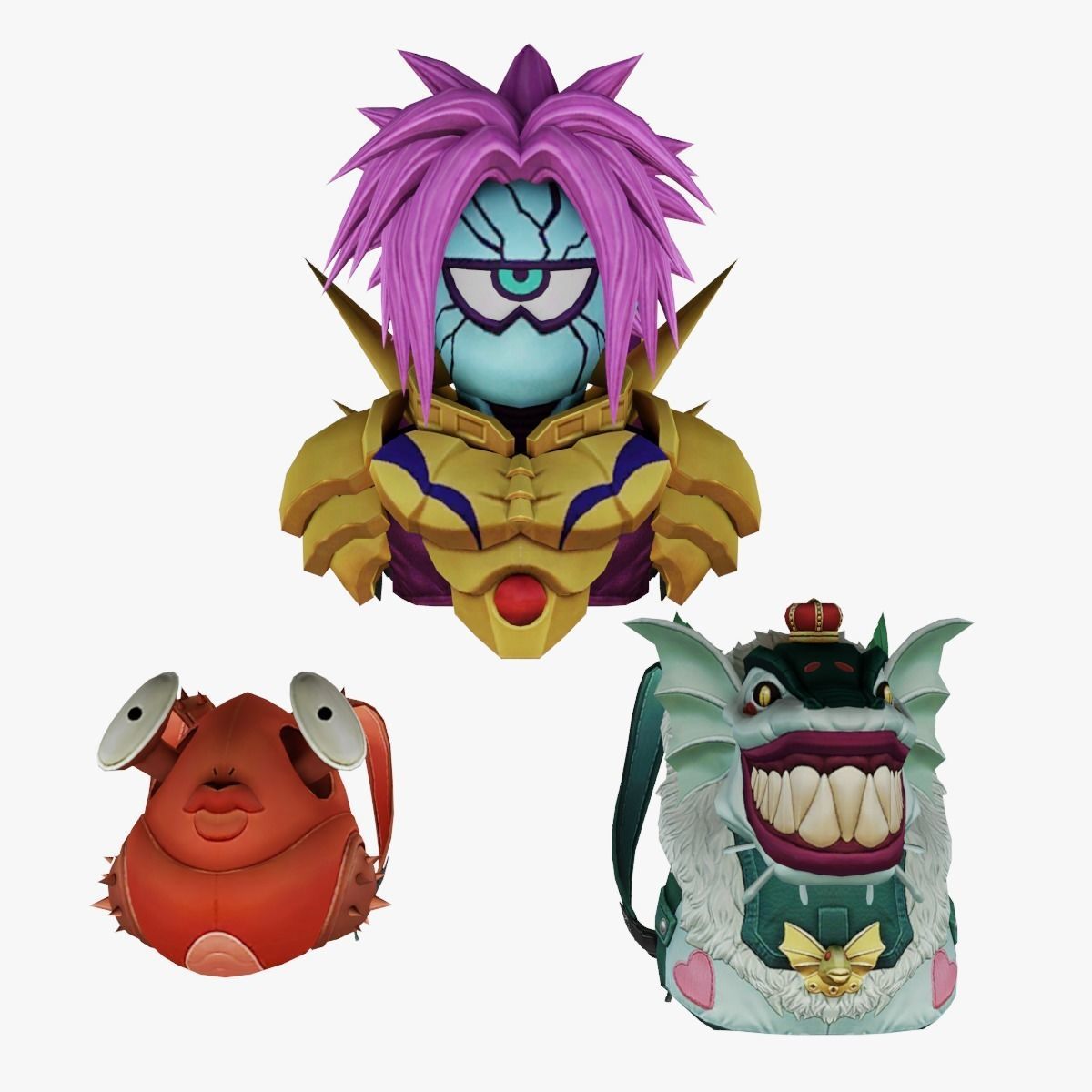 bag 3x Megapunch Backpack 3D model_1