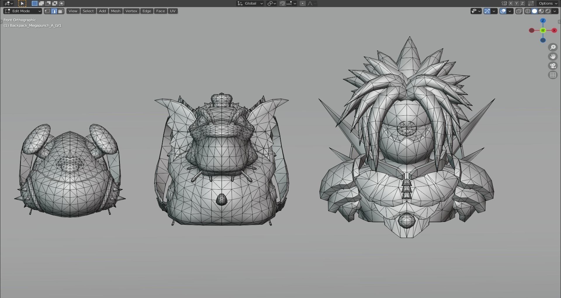 bag 3x Megapunch Backpack 3D model_5