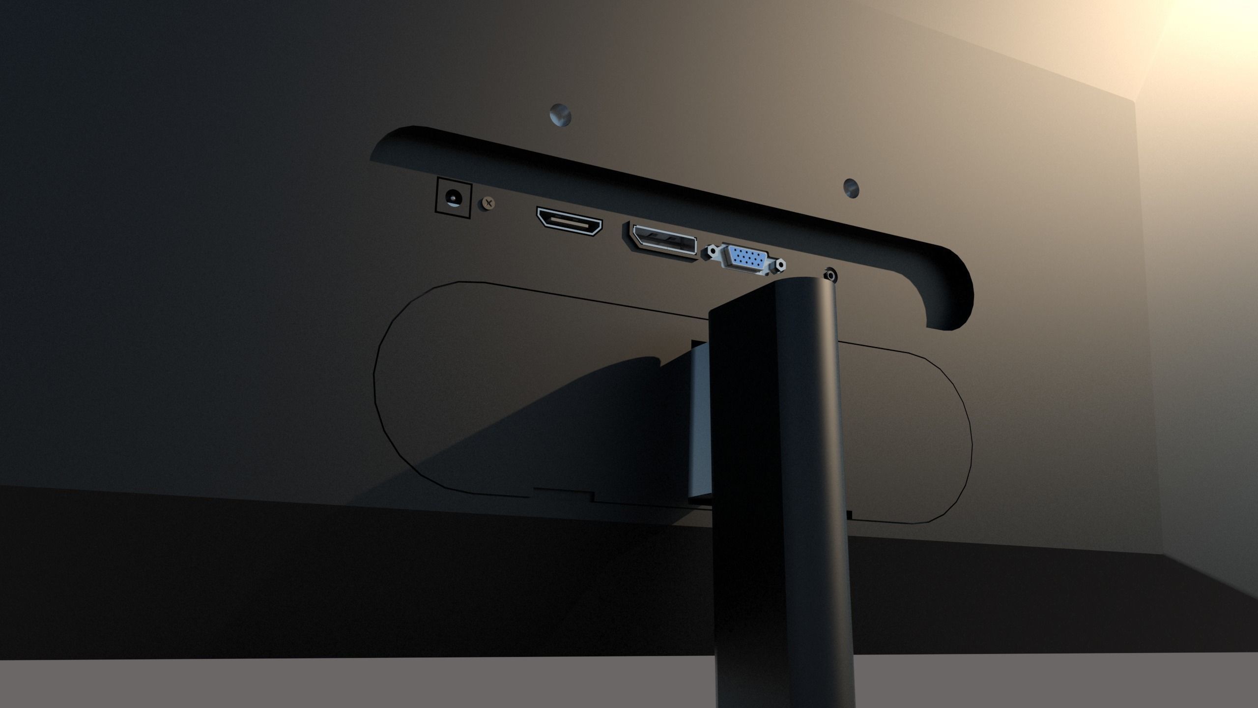 Philips Monitor - 275E Low-poly 3D model_6