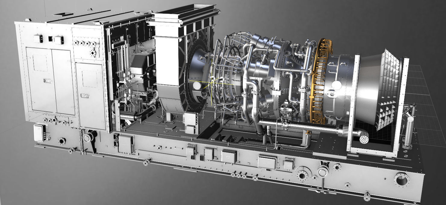 Gas turbine engine 3D model_1