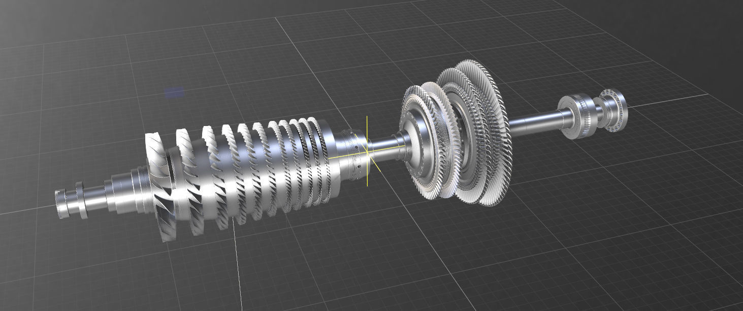 Gas turbine engine 3D model_7