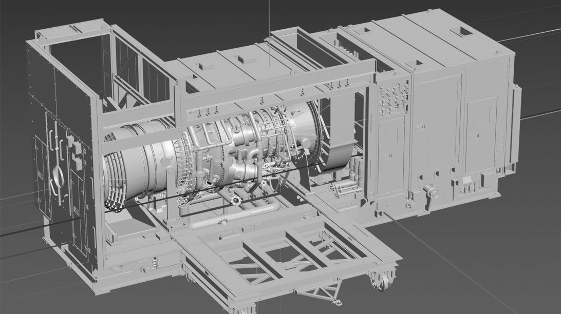 Gas turbine engine 3D model_3