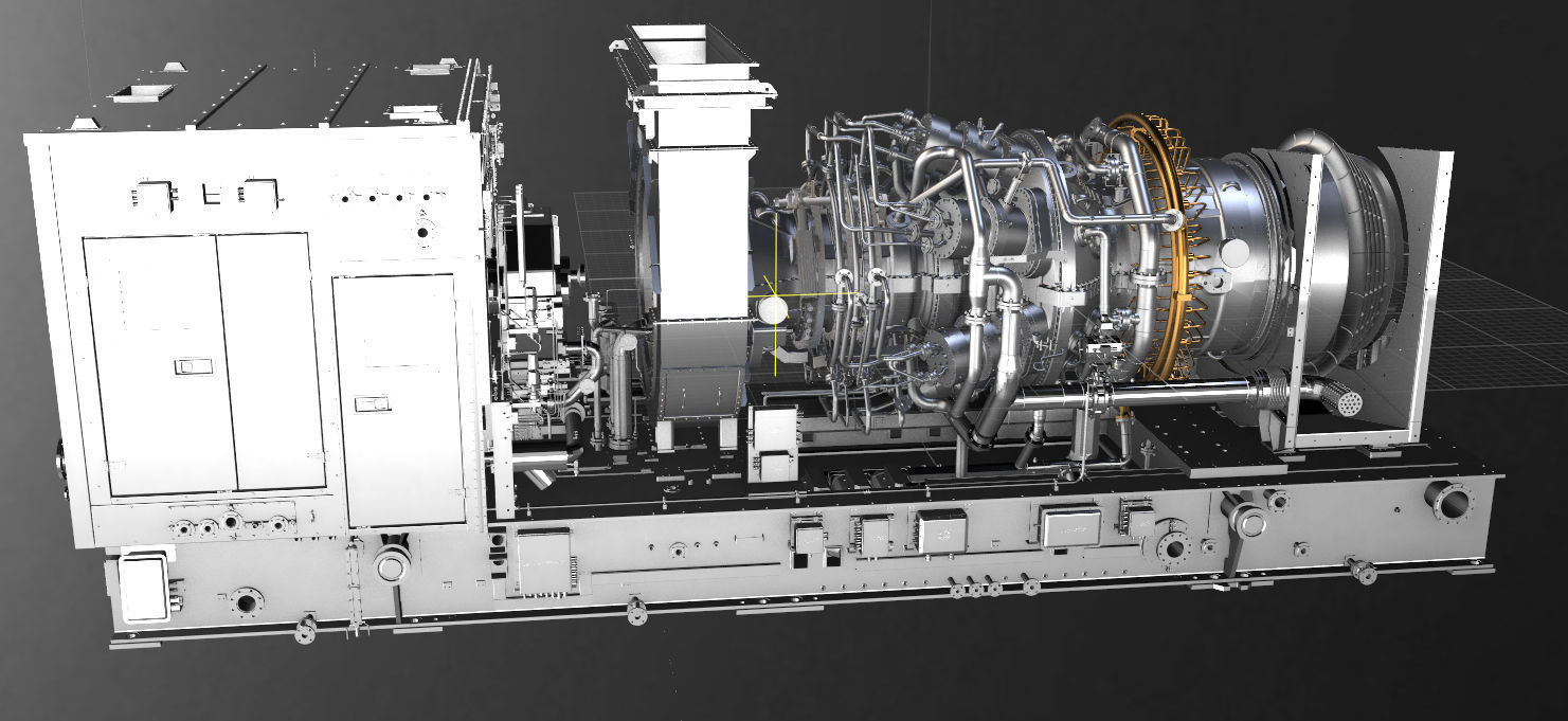 Gas turbine engine 3D model_10