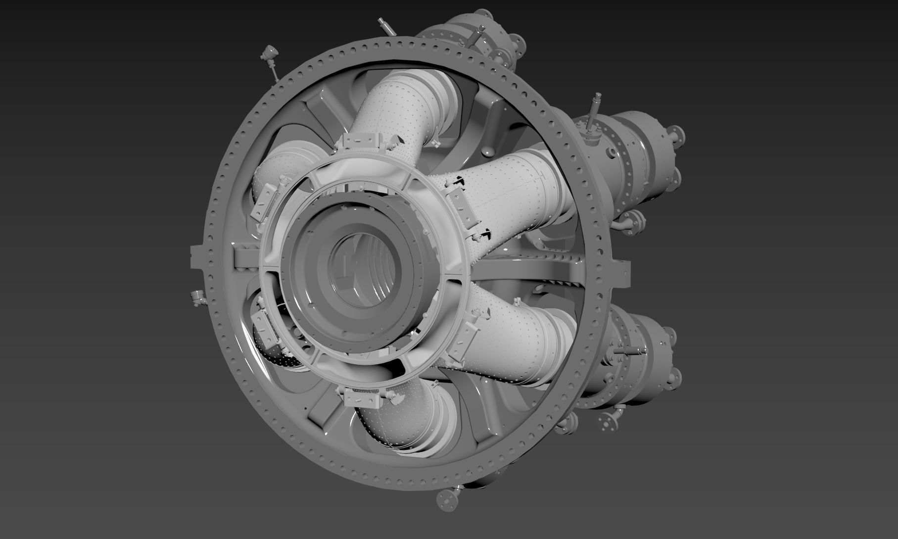 Gas turbine engine 3D model_6