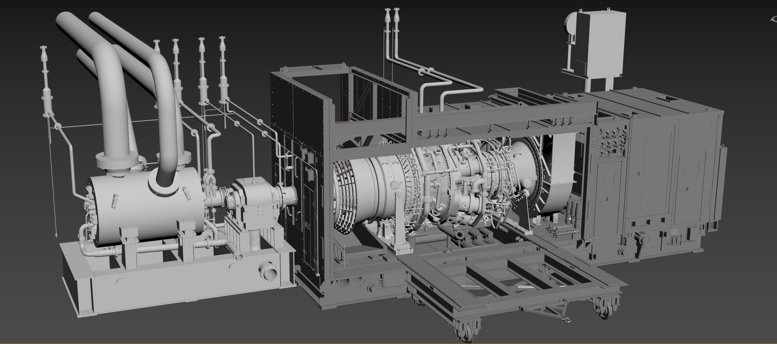 Gas turbine engine 3D model_4
