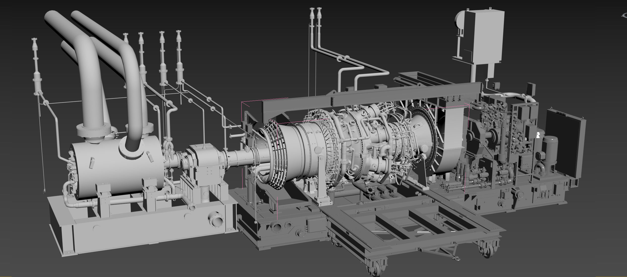 Gas turbine engine 3D model_9