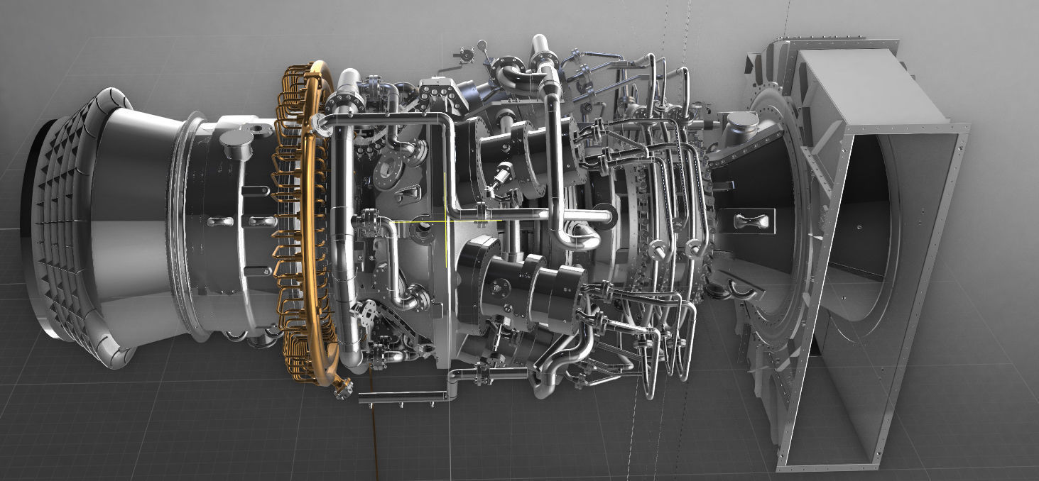 Gas turbine engine 3D model_13