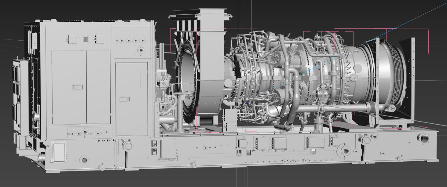 Gas turbine engine 3D model_5