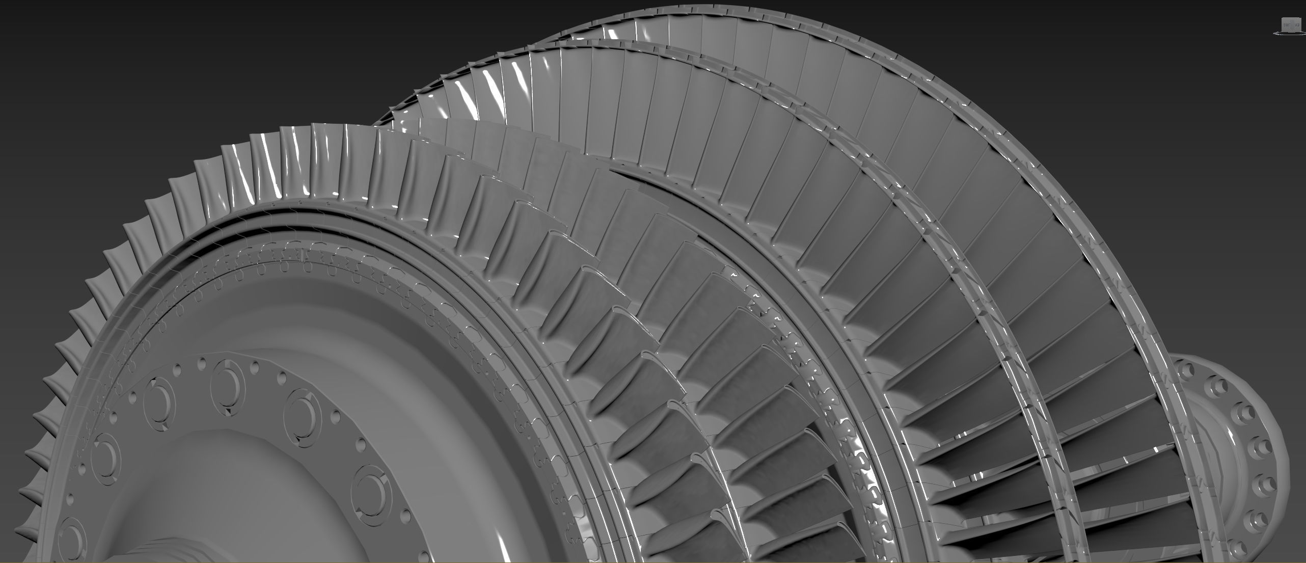 Gas turbine engine 3D model_8