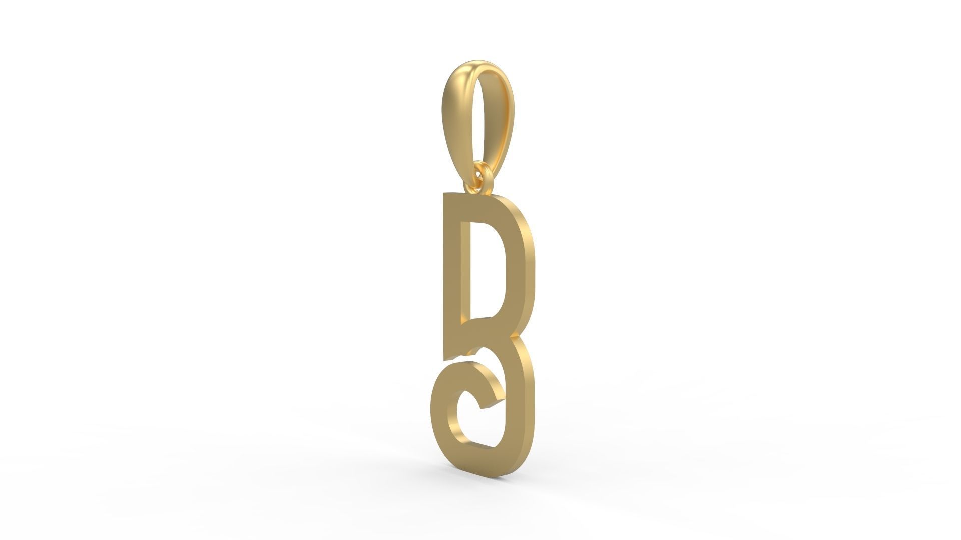 Initial Letters Pendant BOYSAND B 3D print model_1