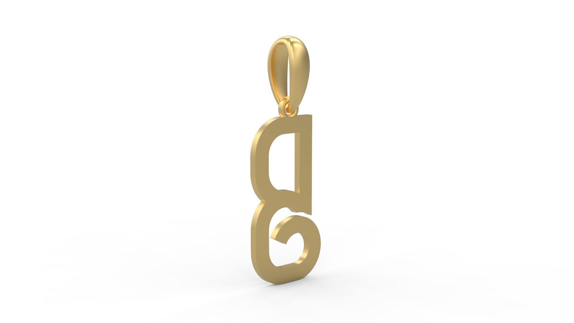 Initial Letters Pendant BOYSAND B 3D print model_3