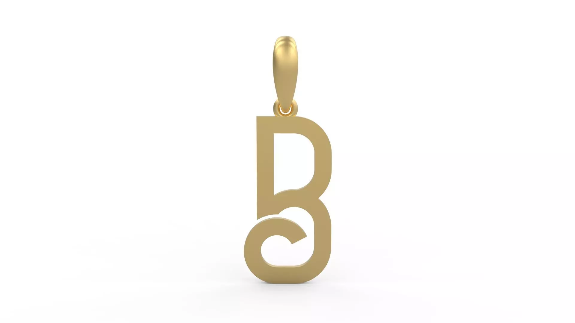 Initial Letters Pendant BOYSAND B 3D print model_0