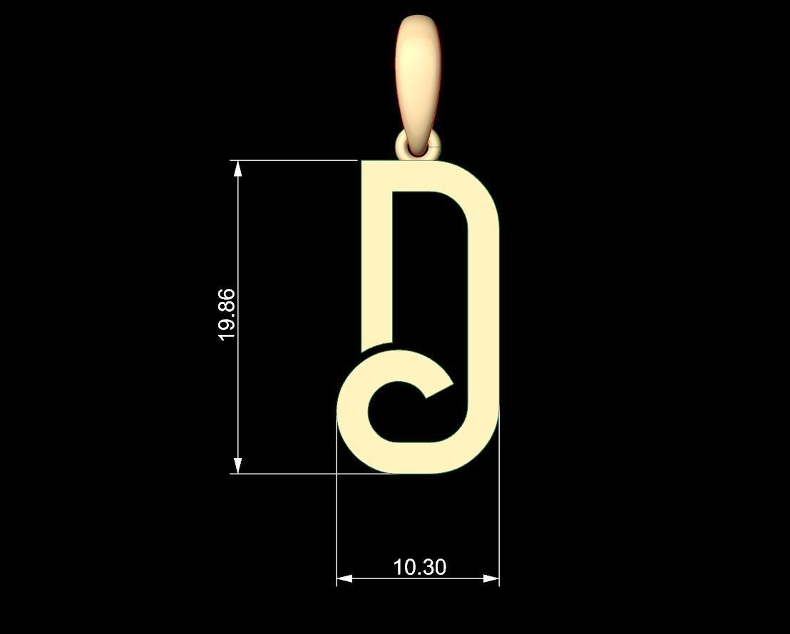 Initial Letters Pendant BOYSAND D 3D print model_4