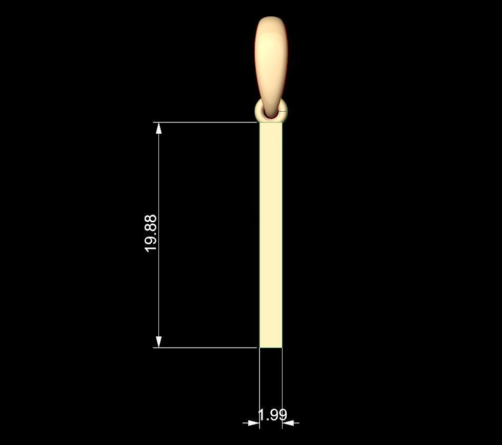 Initial Letters Pendant BOYSAND I 3D print model_4