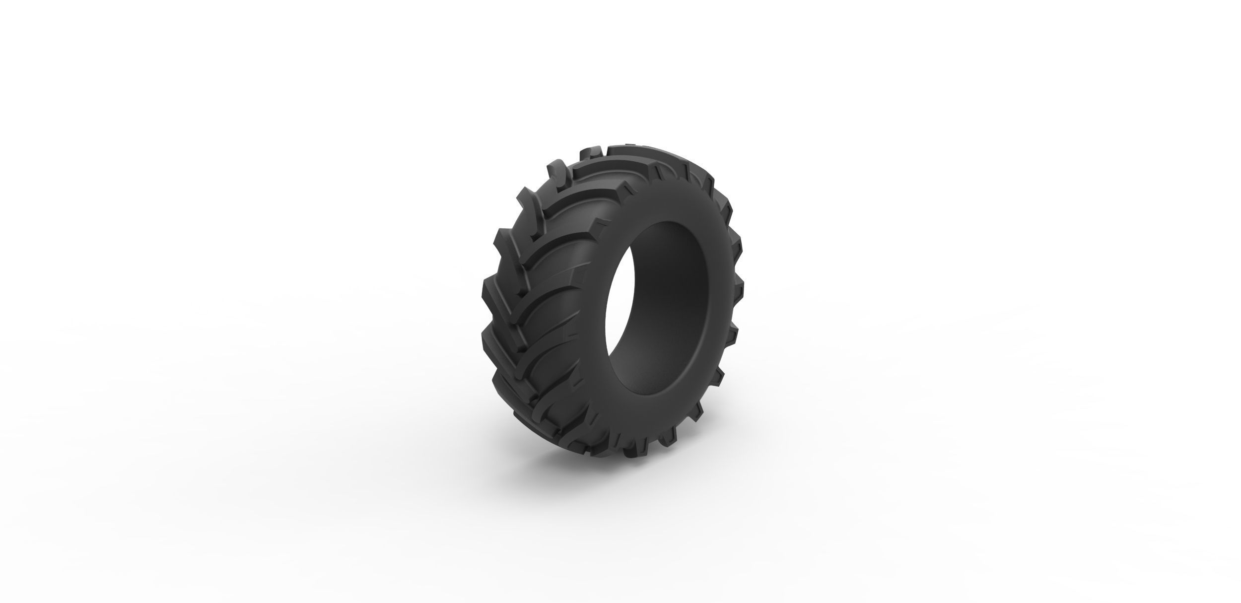 Offroad tire 2 Scale 1 to 25 3D print model_1