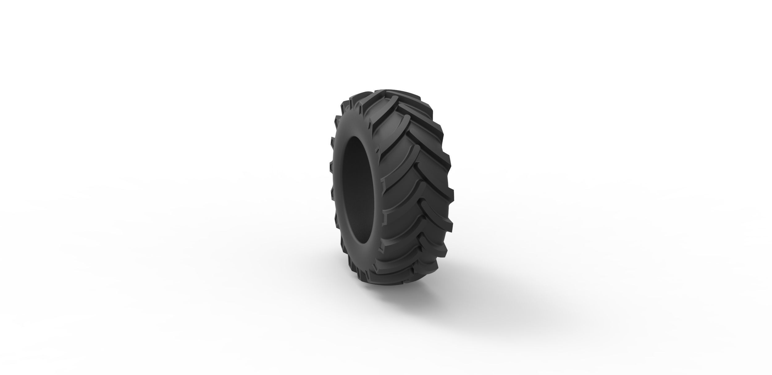 Offroad tire 2 Scale 1 to 25 3D print model_7