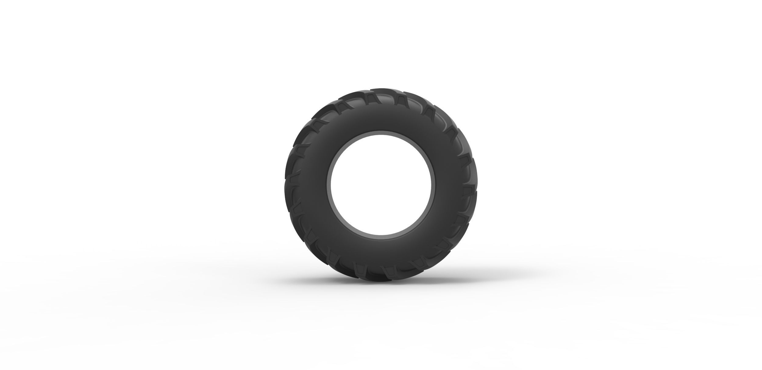 Offroad tire 2 Scale 1 to 25 3D print model_4