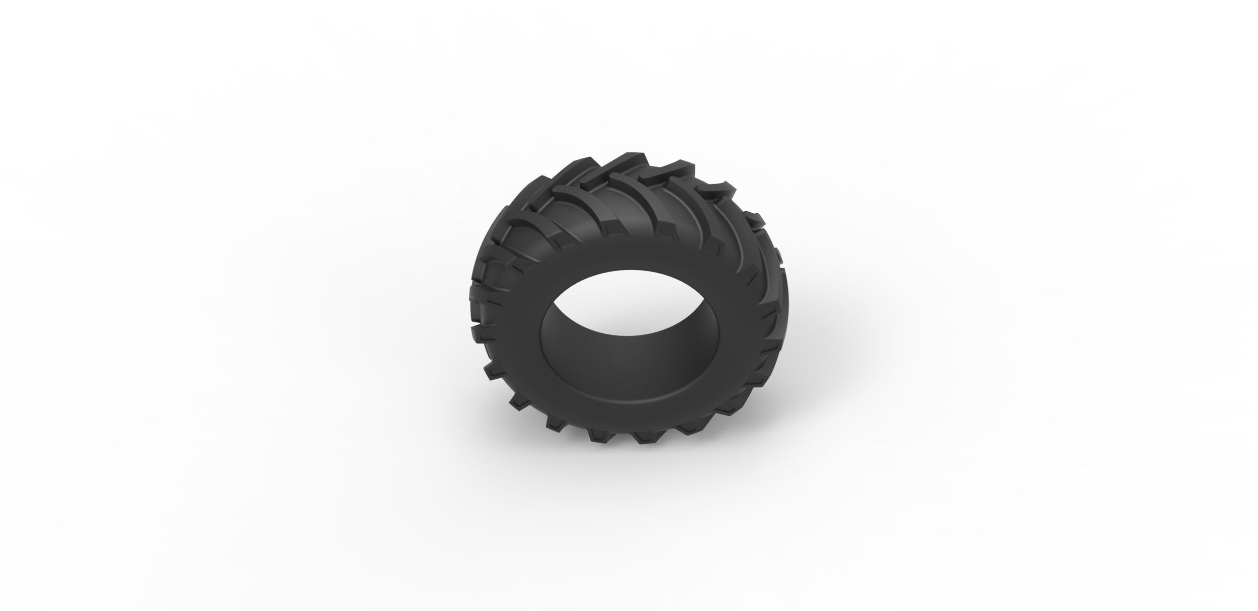 Offroad tire 2 Scale 1 to 25 3D print model_5
