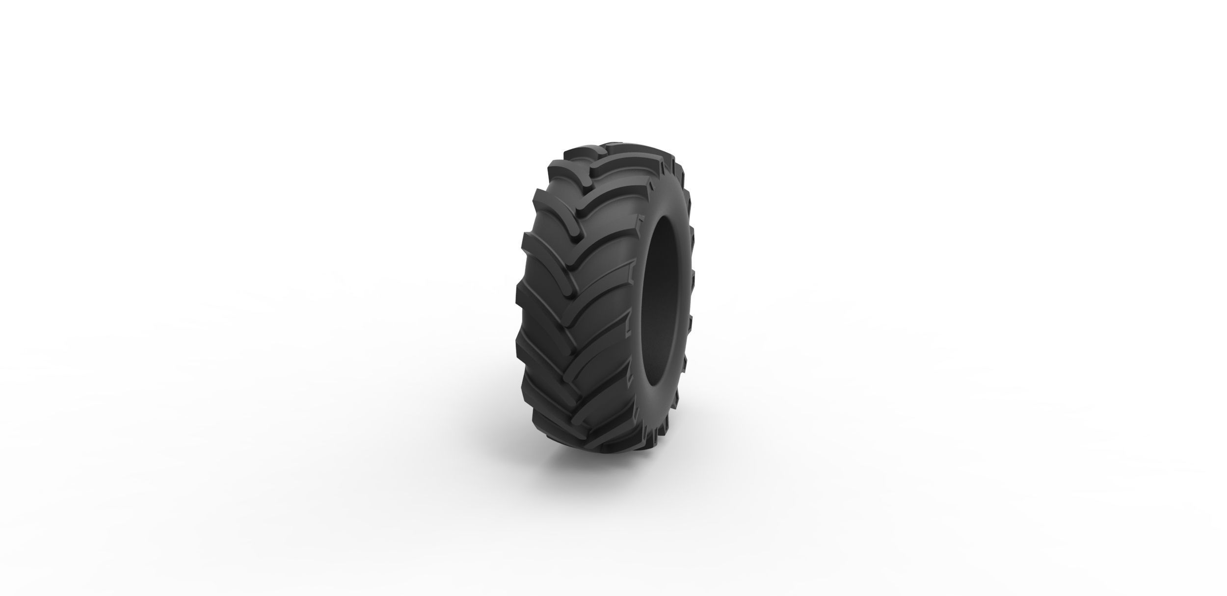 Offroad tire 2 Scale 1 to 25 3D print model_2