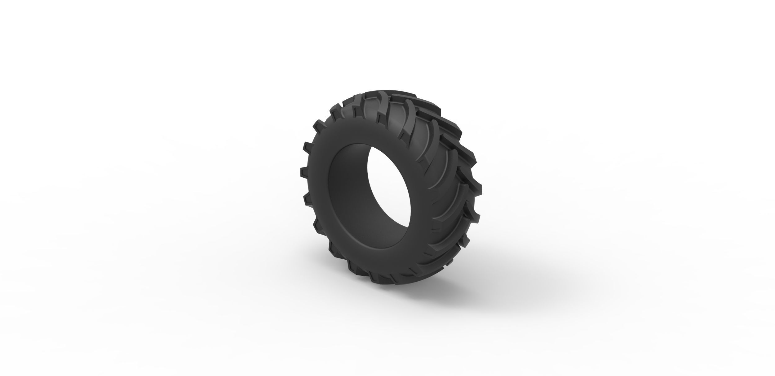 Offroad tire 2 Scale 1 to 25 3D print model_6
