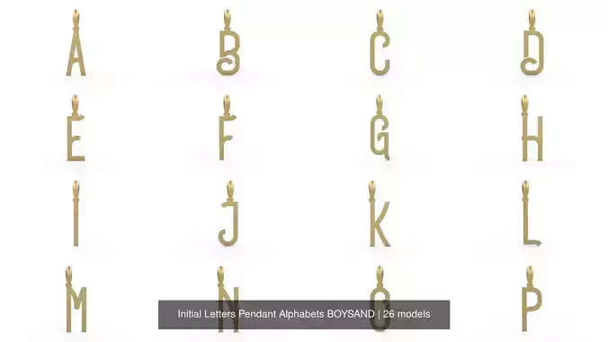 Initial Letters Pendant Alphabets BOYSAND