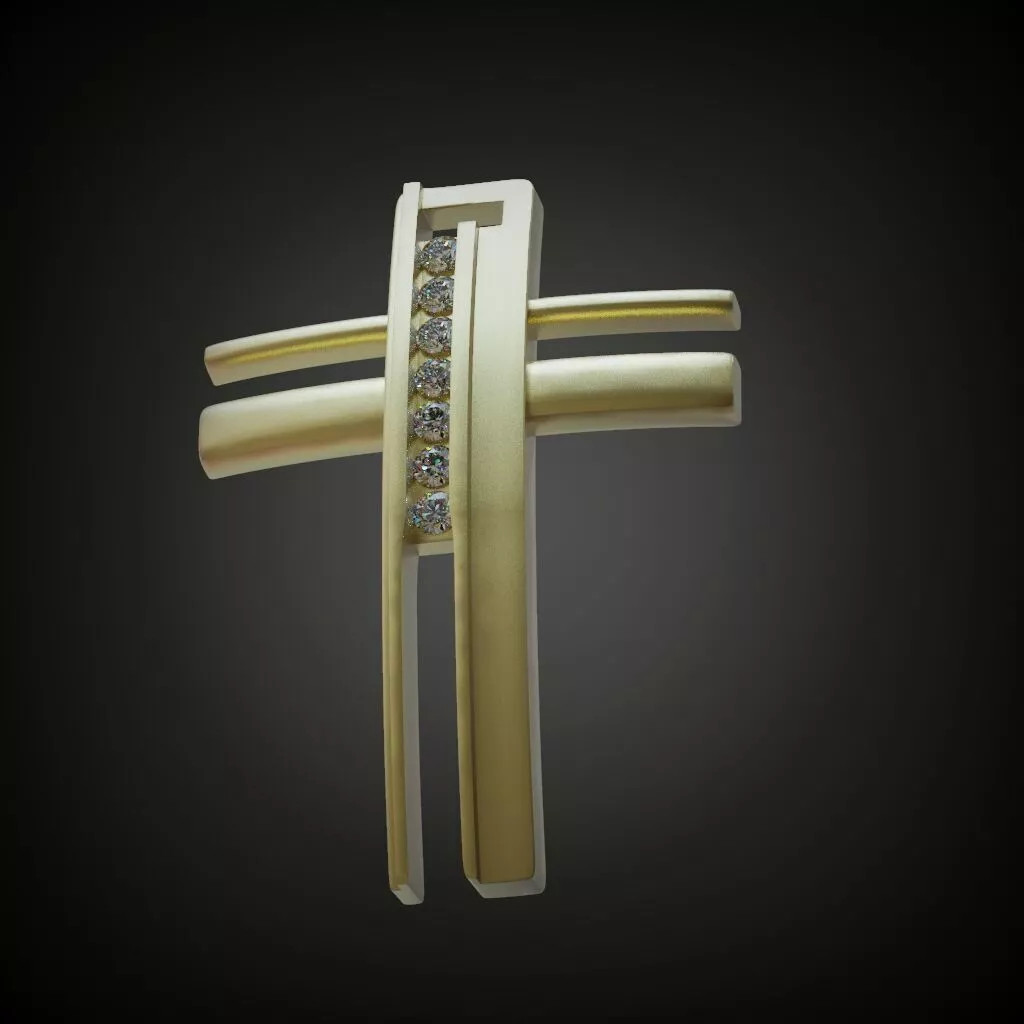 Cross pendant necklace for women Free 3D print model