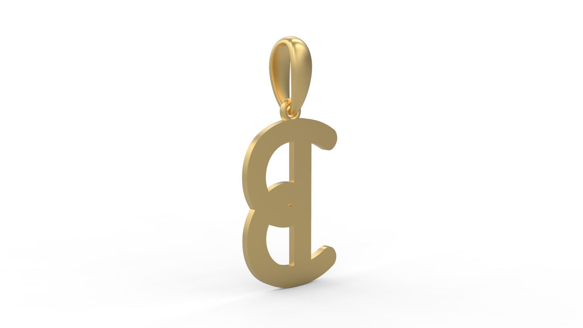 Initial Letters Pendant CALDERDALE B 3D print model_3