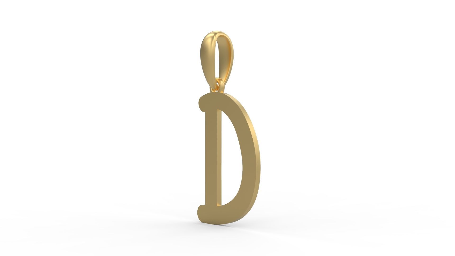 Initial Letters Pendant CALDERDALE D 3D print model_1