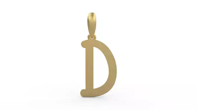 Initial Letters Pendant CALDERDALE D 3D print model
