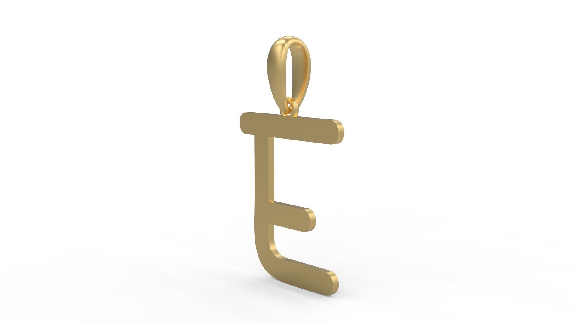 Initial Letters Pendant CALDERDALE E 3D print model_1