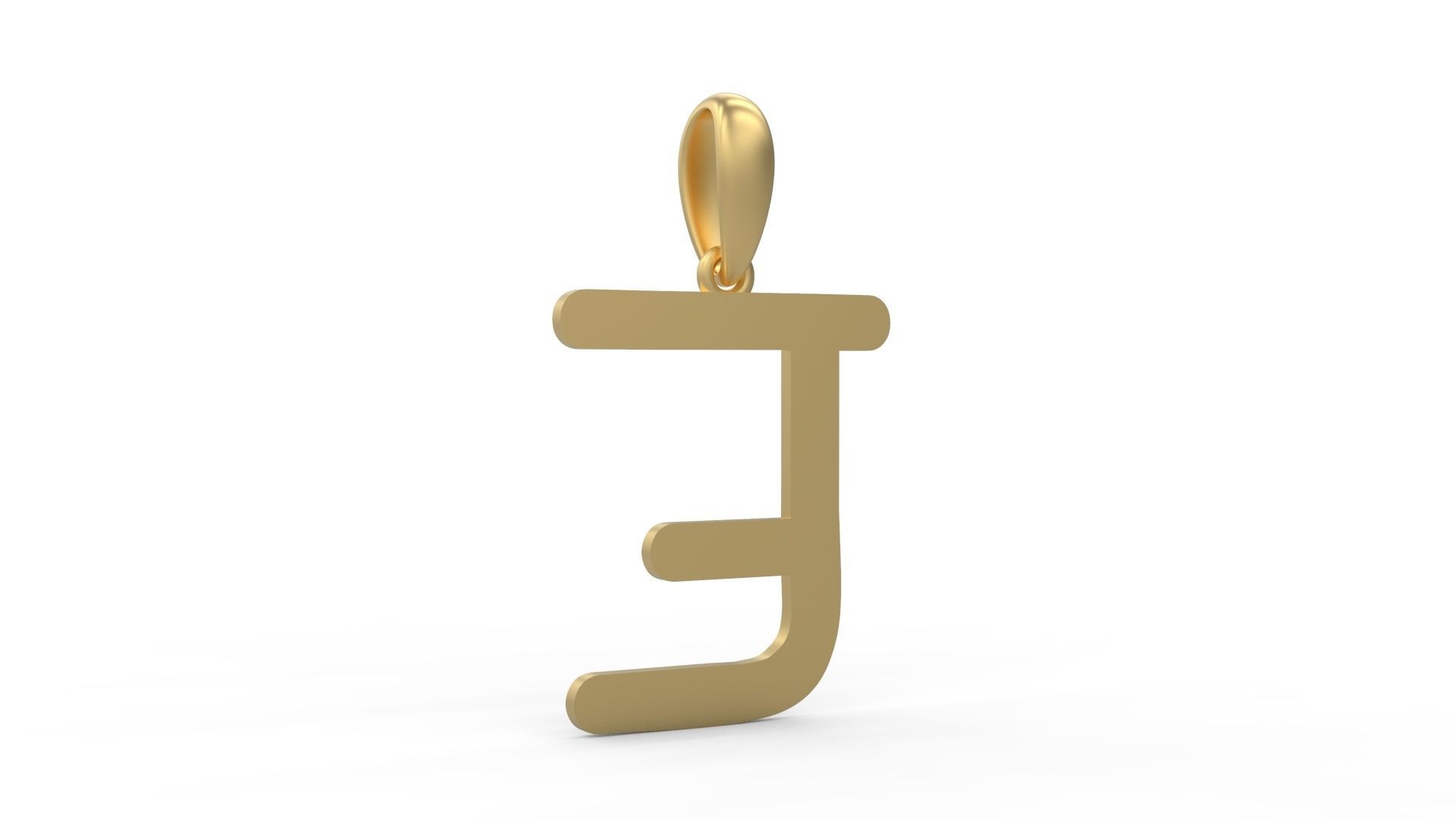 Initial Letters Pendant CALDERDALE E 3D print model_3