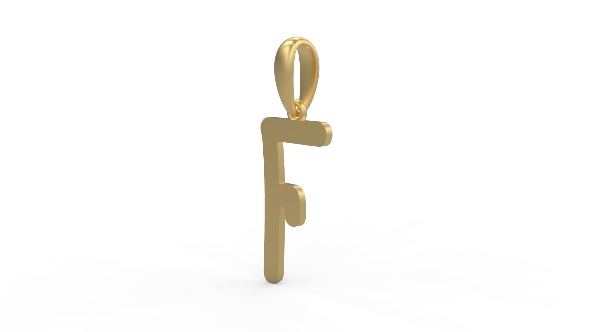 Initial Letters Pendant CALDERDALE F 3D print model_1