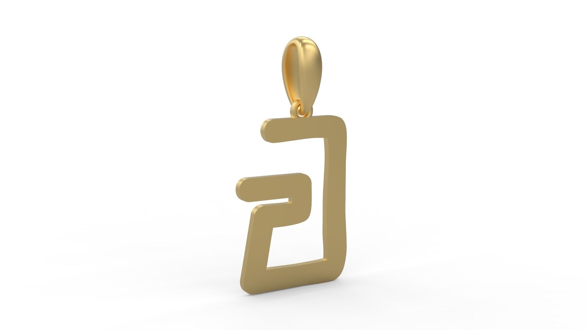 Initial Letters Pendant CALDERDALE G 3D print model_3
