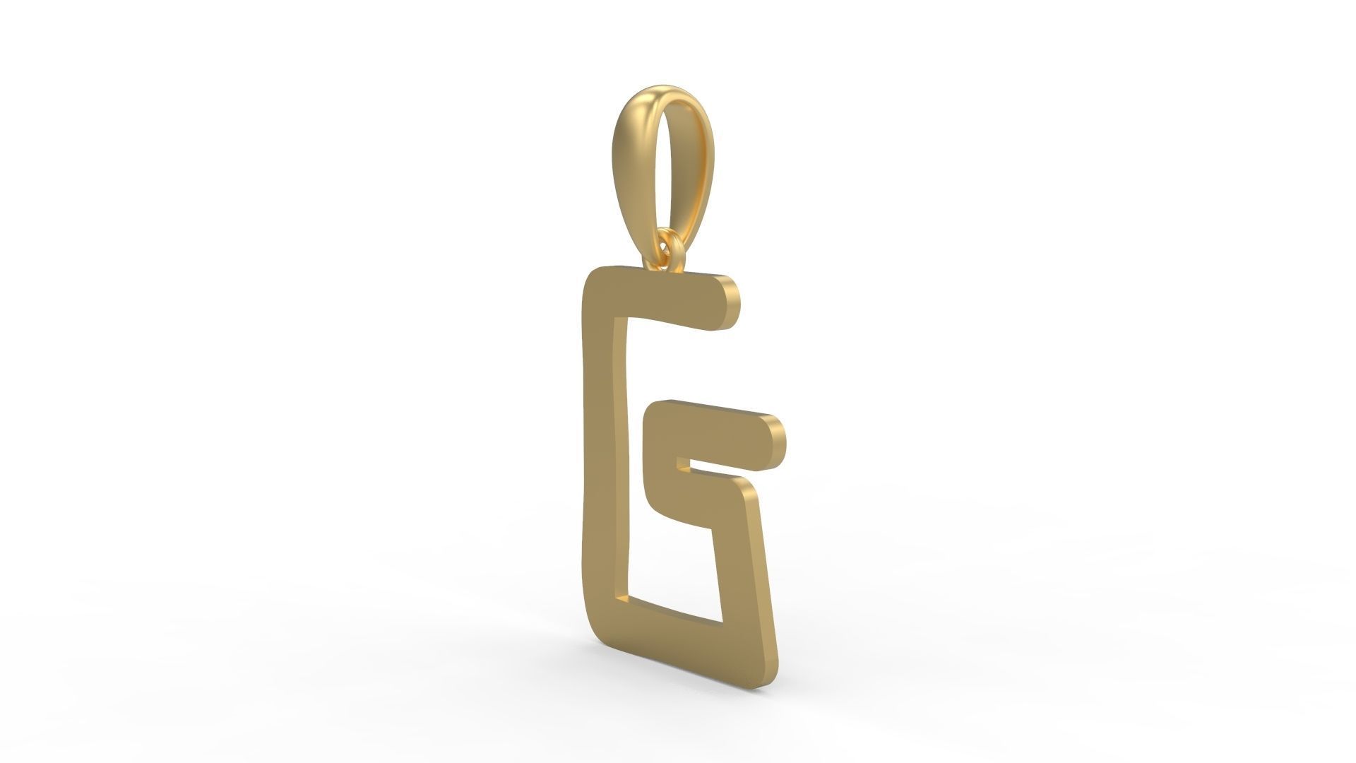 Initial Letters Pendant CALDERDALE G 3D print model_1